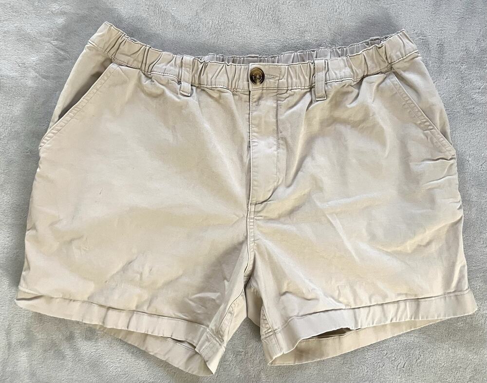 Chubbies Original Tan Chino Shorts Womens XL Tan Canvas Preppy Nautical Safari